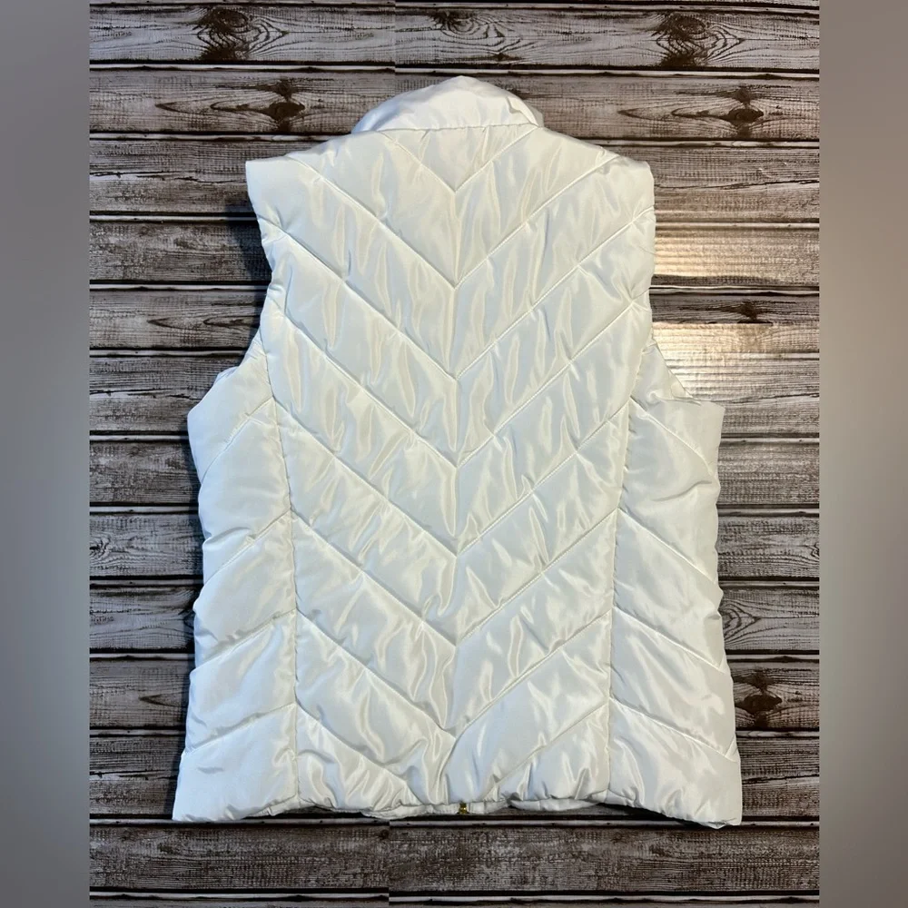 Michael Kors White Quilted Vest